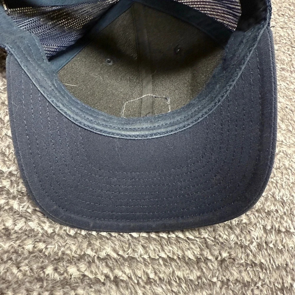 Richardson Mens Trucker Hat Style 112 TruBlue Patch Navy Blue Mesh Snapback